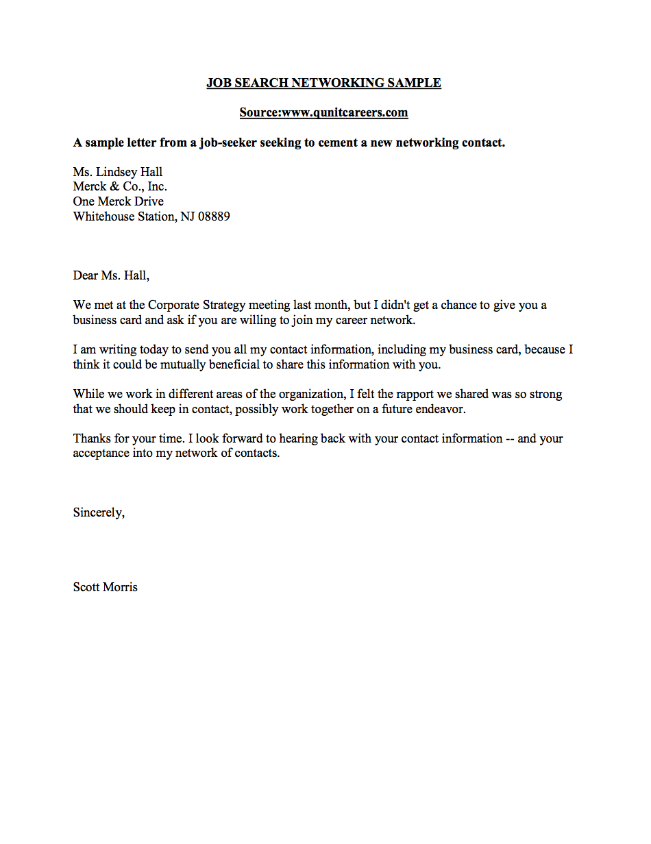 sample letter asking for a job opportunity