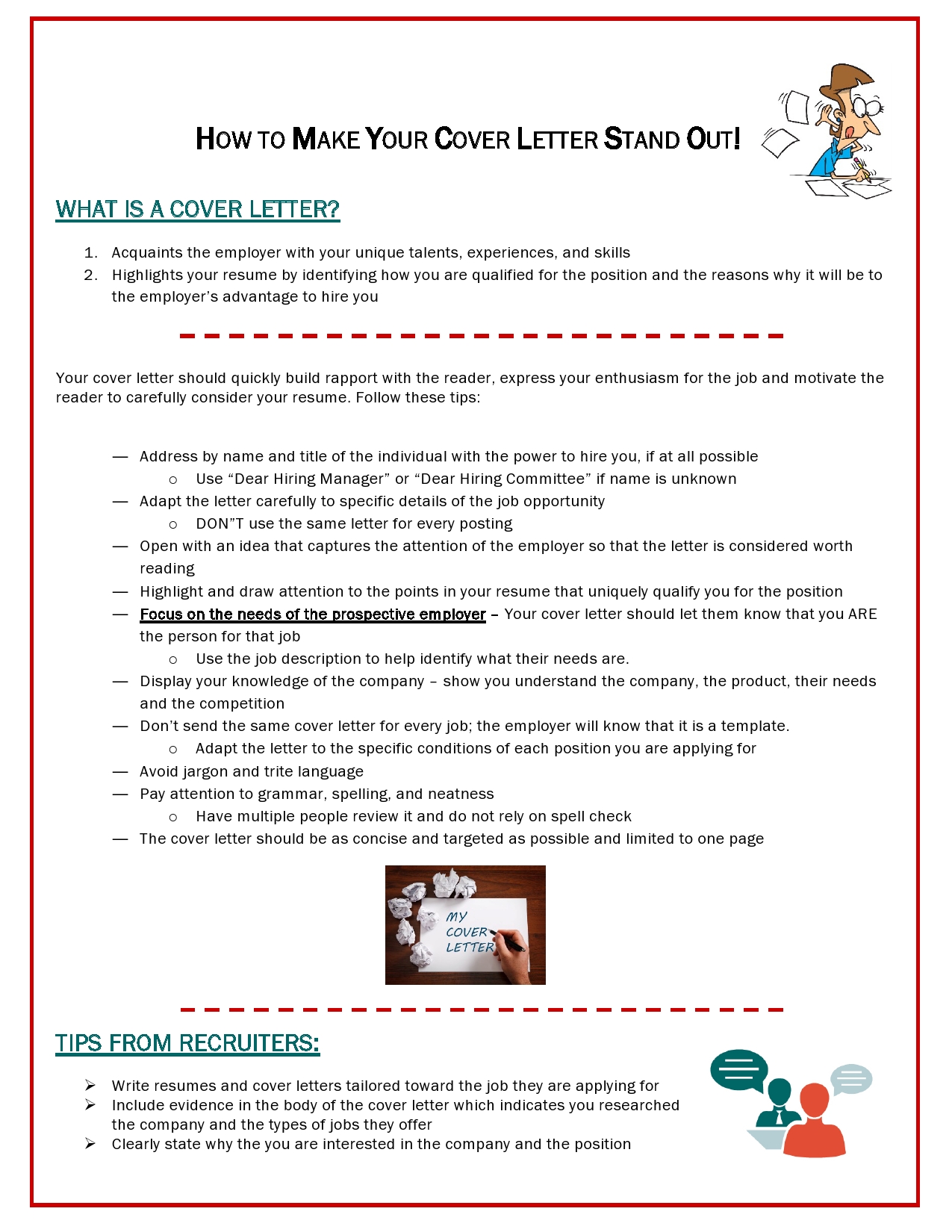 make your cover letter stand out careerconnections smeal college how to make cover letter stand out