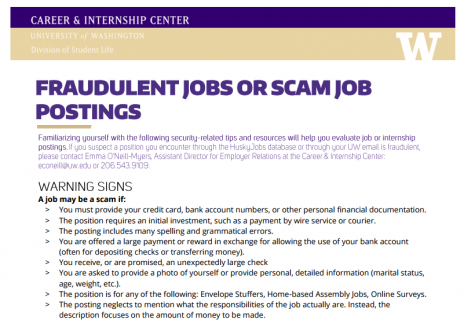 Identifying Scam and Fraudulent Job Postings