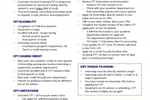 International Students and Internships