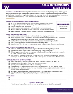 After Internship – Next Steps
