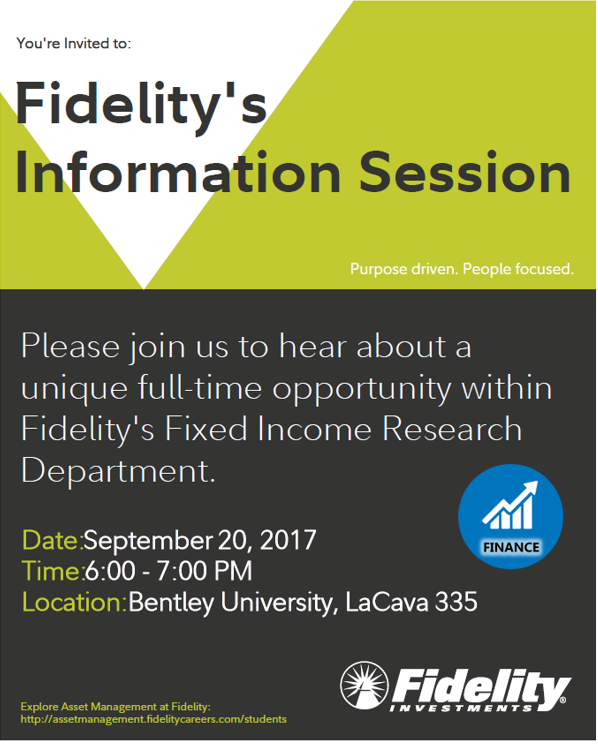 Fidelity Information Session Bentley CareerEdge
