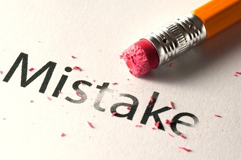Erasing mistake