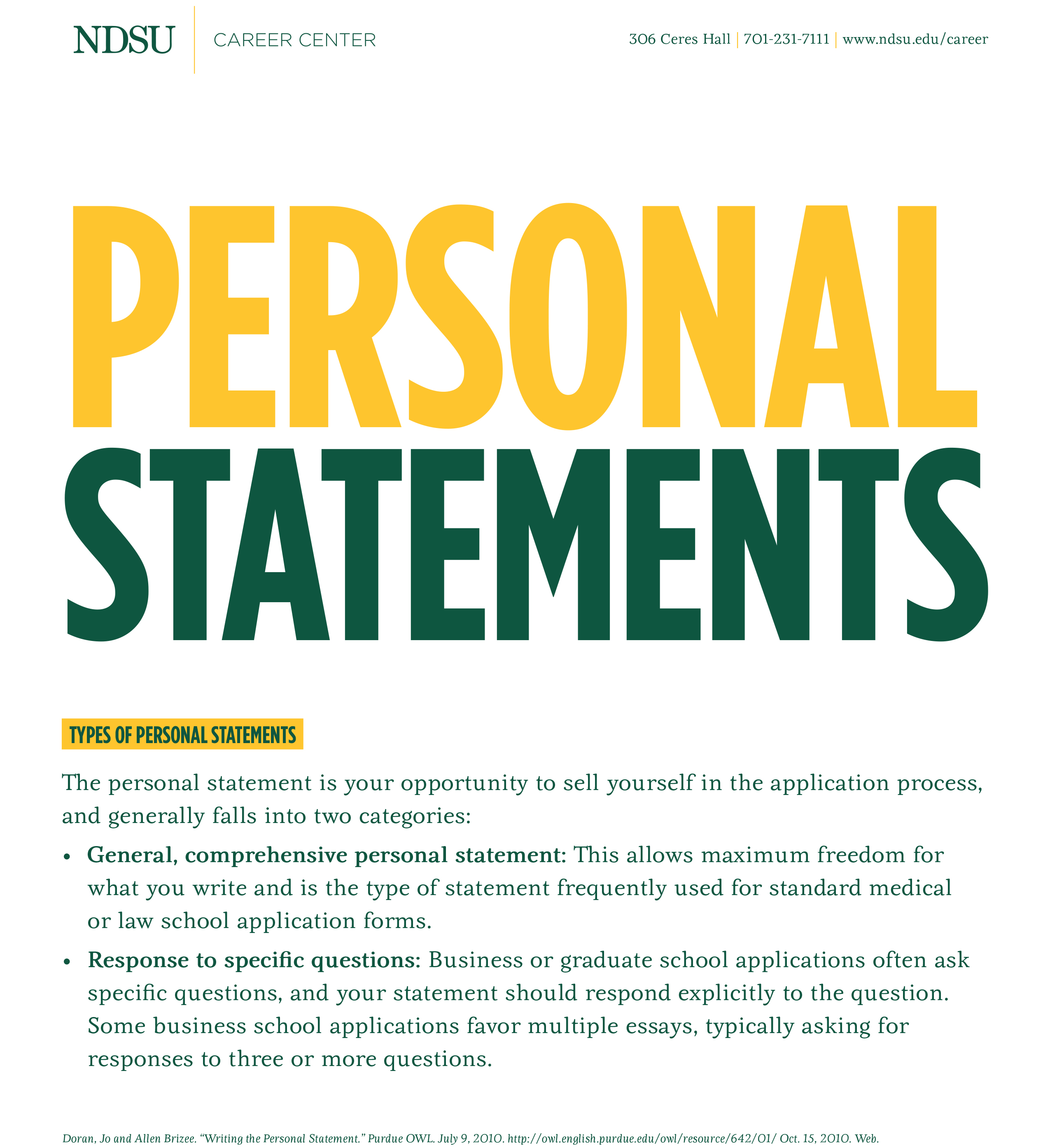 career statement